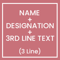 Name + Designation + 3rd Line Text